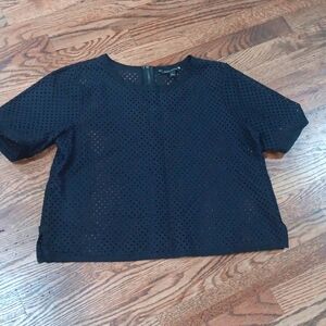 Banana Republic Eyelet Mesh Crop Top - size L